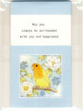 和紙　ぽち袋　ミニ封筒　 コザクラインコ　山茶花　英語版　(10枚セット）