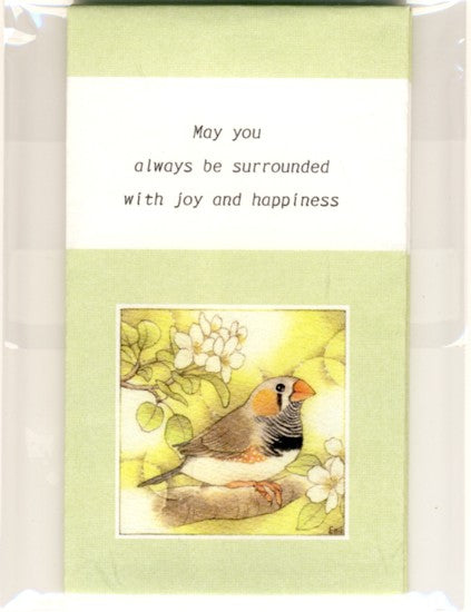 和紙　ぽち袋　ミニ封筒　キンカチョウ　姫林檎　英語版　(10枚セット）